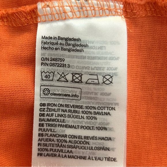 H&M Vibrant Orange Sun Society Heavyweight Soft Graphic Tee - Picture 9 of 10